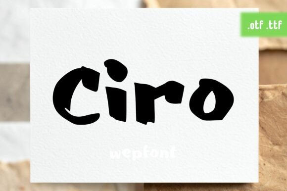 Ciro: A Handwritten Font for Authentic Branding