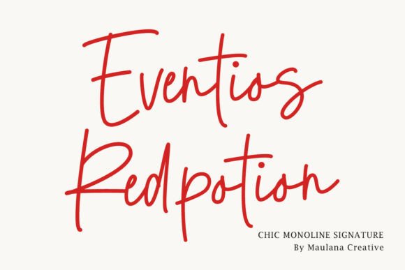 Eventios Red Potion: The Ultimate Script Font Review