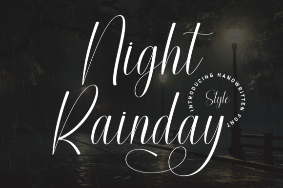 Night Rainday Font: A Whimsical Script for Creative Designs