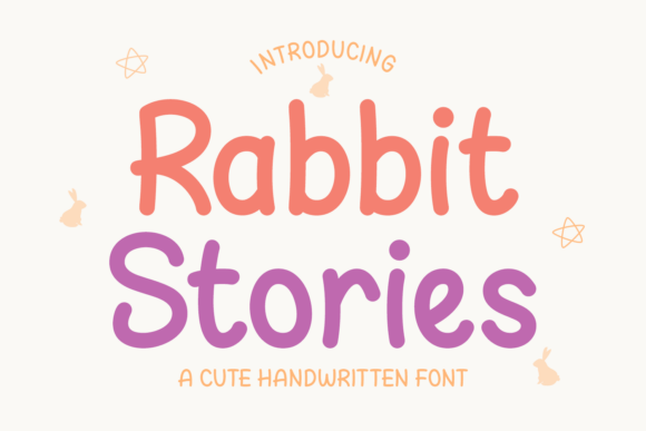 Rabbit Stories: A Charming Script Handwritten Font for Editors